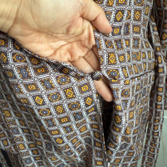 Raquel Allegra Tamara Robe in Gold Finch Size 2 - Picture 4 of 13